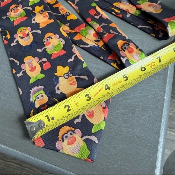 Ralph Marlin Necktie Mr. Potato Head Vintage 90's Hasbro Tie Made In USA - Picture 7 of 7